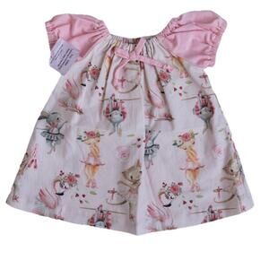 NWT Handmade Gypsy Camp Creations Baby Dress Ballet Animals Approx. 0-3 Months